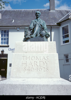 Statue of Thomas Hardy (1840-1928), The Grove, Dorchester, Dorset, England, UK. Stock Photo