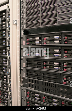 HP Proliant rack mounted servers Stock Photo