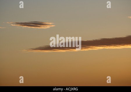 Clouds during sunset over Reykjavik Iceland Stock Photo