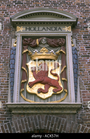 coat of arms on the The Gevangenpoort in the city of The Hague, Den Haag, Holland, Netherlands, Europe Stock Photo