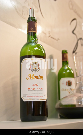 Chateau Montus and a carafe decanter, Madiran, France Madiran France Stock Photo