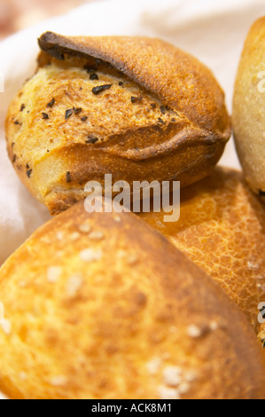 Corsica style bread, brown, round with grains, France Stock Photo