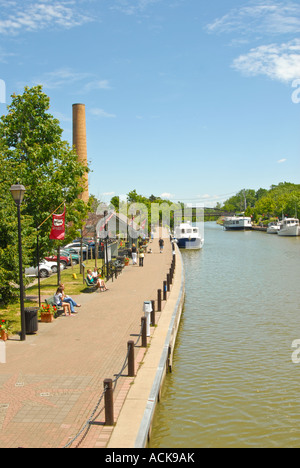 Erie Canal, Fairport NY USA Stock Photo