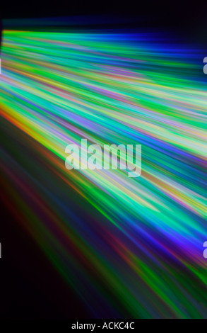 Bright colors reflecting on a compact disk CD Stock Photo