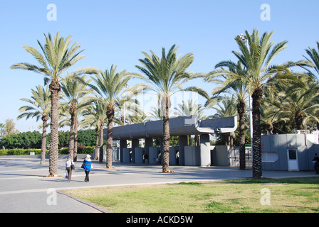 Israel Tel Aviv Ganei Hataarucha Convention centre literally meaning Exhibition Garden The main entrance Stock Photo