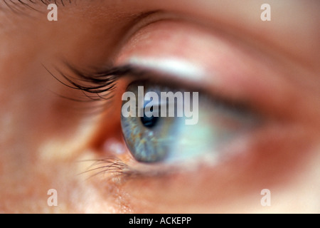 Close-up of a woman's left eye. See also image ACXTJT. Stock Photo