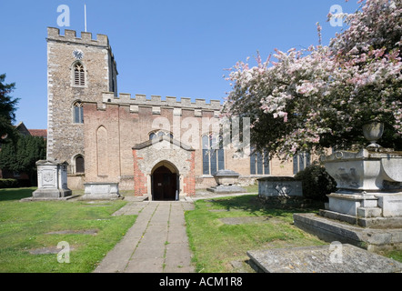 Enfield parish church by the market place in the centre of the town Stock Photo