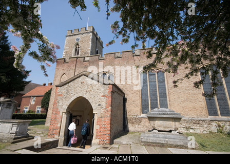 Enfield parish church by the market place in the centre of the town Stock Photo