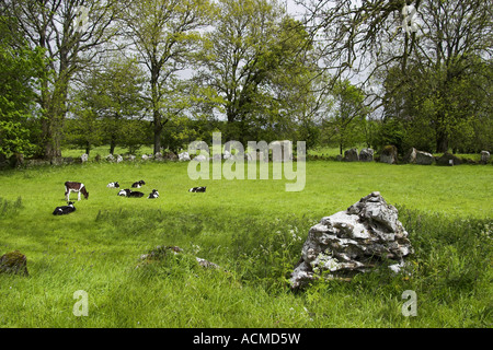 Grange Stone Circle Lough Gur Stone Age Centre Bruff Co Limerick Ireland Stock Photo