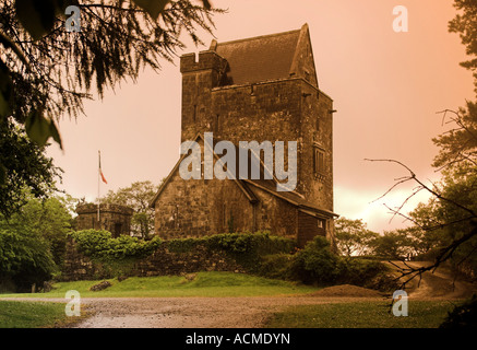 The Castle, Craggaunowen, near Quin, Co. Clare, Ireland. Stock Photo