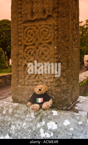 Blarni an Irish teddy bear at the High Cross Drumcliffe Stock Photo