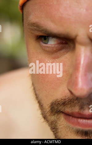 Close up of a man's face Stock Photo