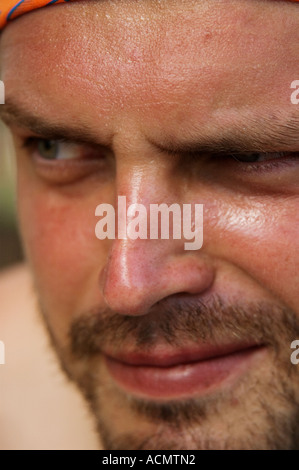 Close up of a man's face Stock Photo