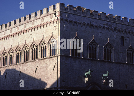 Palazzo dei Priori Piazza IV Novembre Perugia Umbria Italy Stock Photo