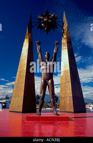 Inca General Ruminahui Monument to Ruminahui, by, Oswaldo Guayasamin, town of Sangolqui ...