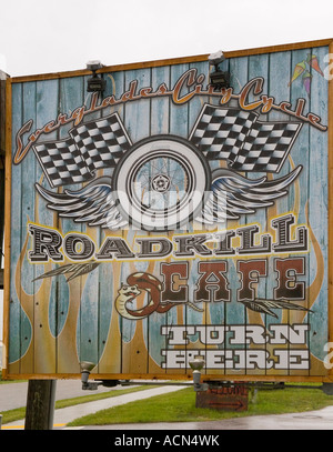 Road Kill Cafe Sign, Everglades City Fl. Humorous Signage Stock Photo ...