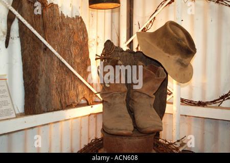 old akubra hat and R M Williams boots outback Australia dsc 2359