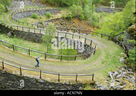 The historic Vindhellavegen road between Borgund and Husum, Laerdal ...