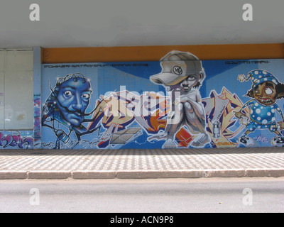 Graffiti in the streets - Brasilia-BRAZIL Stock Photo