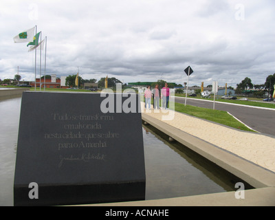 Memorial JK and tourists- homenage to the President Juscelino Kubitschek Stock Photo