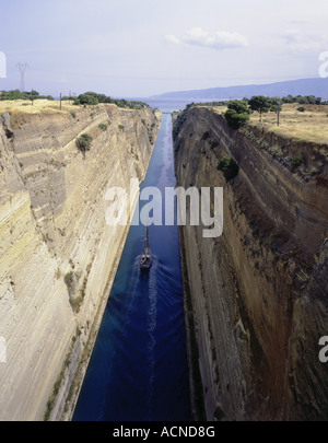 geography / travel, Greece, Corinth, Isthmus, channel, ship Stock Photo