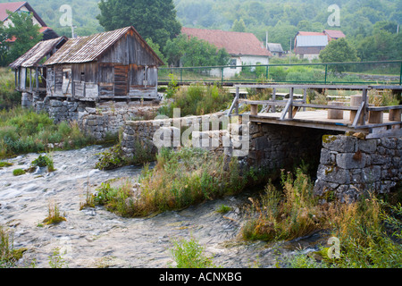 Gacka river source, remains of old mill, Croatia, Europe Stock Photo