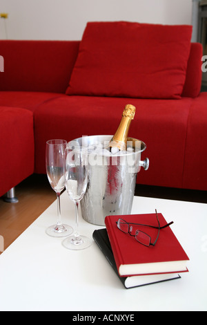 Champagne for two - Champagner für zwei Stock Photo