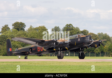 Preserved Royal Air Force Avro Lancaster B1 World War Two heavy bomber aircraft at RAF Fairford Stock Photo