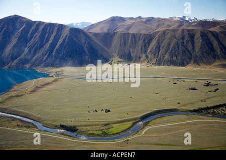 Lake Ohau and Ben Oahu Mackenzie Country South Canterbury South Island ...