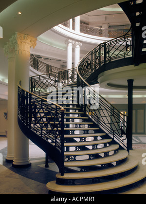 Elegant staircase at Whiteleys Shopping Centre Bayswater London Stock Photo