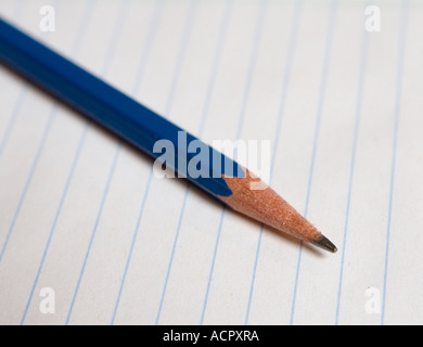 Pencil on a sheet of paper Stock Photo