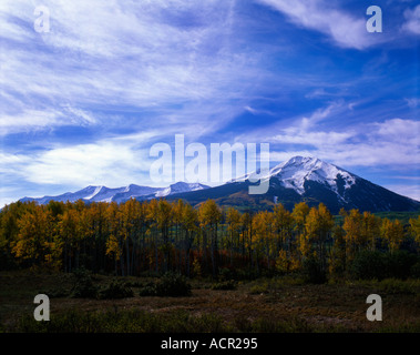 Mount Sopris View from Highway 133 near Carbondale Colorado USA Stock Photo