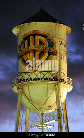 Warner Bros studio water tower located in Burbank CA USA Stock Photo