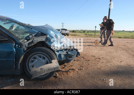 Sheriff deputy measuring skid marks hi-res stock photography and images -  Alamy