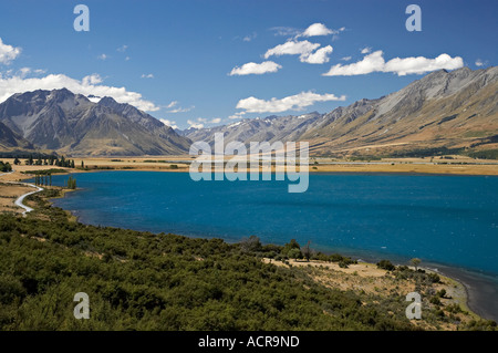 Lake Ohau and Ben Ohau North Otago Mackenzie Country South Island New ...