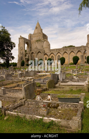 Crowland Abbey ruins, Lincolnshire, England. Stock Photo