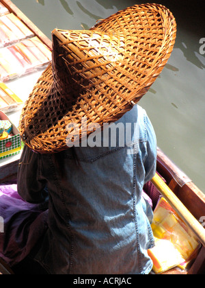 Floating Market tourist attraction Damnoen Saduak near Bangkok Thailand Stock Photo