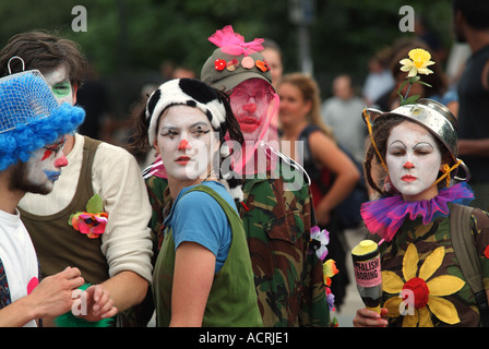 The Clandestine Insurgent Rebel Clown Army hold their first protest ...