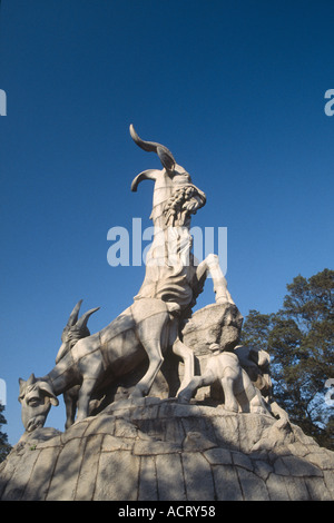 The Five Goats Statue in Guangzhou of China. Stock Photo