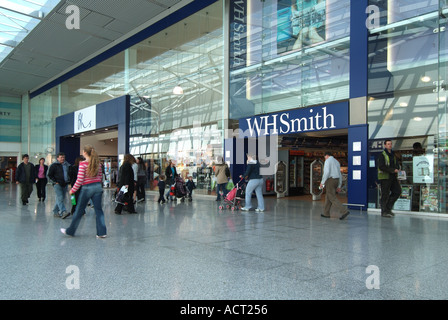 Romford indoor shopping mall including W H Smiths British Home Stores frontage Stock Photo