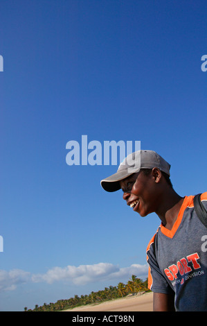 A portrait of smiling man Barra Inhambane Province Mozambique Stock Photo