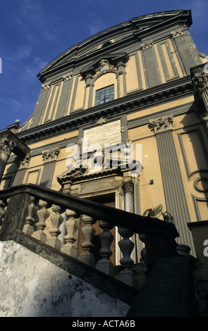 Italy Naples San Paolo Maggiore Church Facade Stock Photo