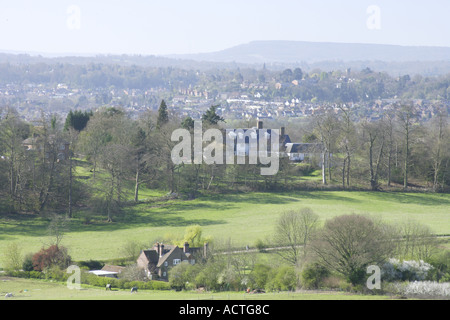 Warren Farm and Compton from Mount Stock Photo