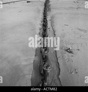 Old chains on the harbour in Newquay CORNWALL South-West England, UK Stock Photo