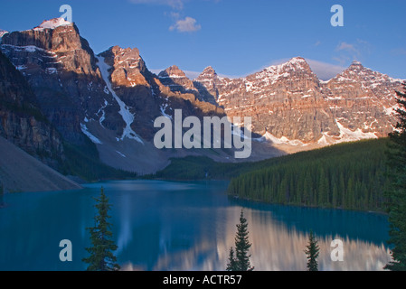 Moraine Lake morning, Banff National Park, Alberta Canada Stock Photo
