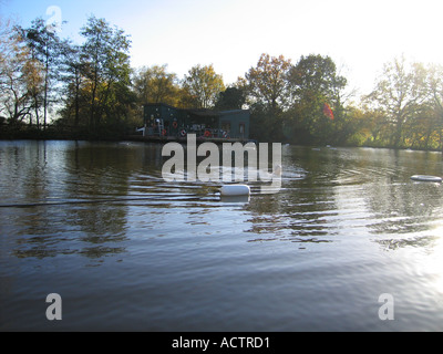 Swimming on Kenwood Ladies Pond Hampstead Heath London UK Stock Photo