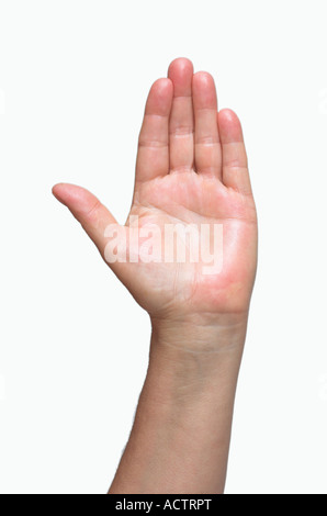 Mature womans hand close up Stock Photo
