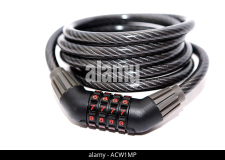 Security Cable Lock/Bike Lock Stock Photo