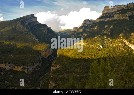 Beautiful landscape of the Pyrenees the mountain range that separates Spain and France Stock Photo