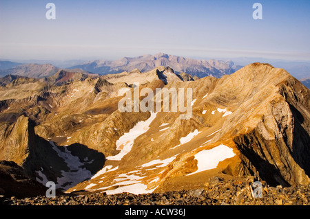 Beautiful landscape of the Pyrenees the mountain range that separates Spain and France Stock Photo